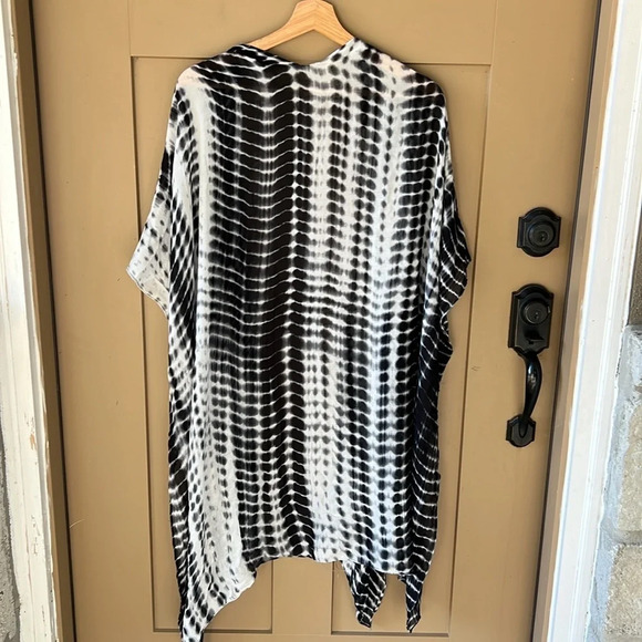 Michael Stars Boho Beachy Tie Dye Multi Use Kimono Topper Scarf Wrap - Picture 6 of 8